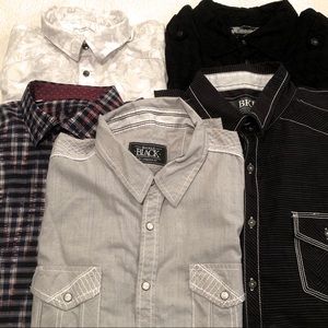Men’s Box 5 LS Shirts (XL) BKE, Buckle Black etc